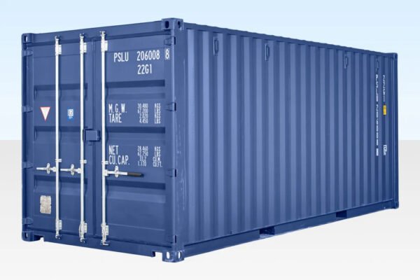 20ft Self Storage Container with Bamboo Floor – Blue (RAL 5010) - Image 3