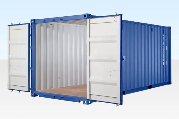 20ft Self Storage Container with Bamboo Floor – Blue (RAL 5010) - Image 4