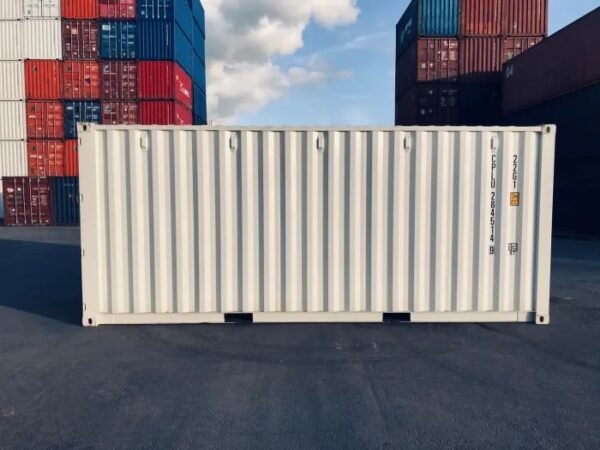 20ft Shipping Container (One Trip) White (RAL 9003) - Image 4